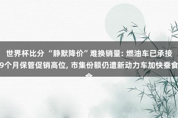世界杯比分 “静默降价”难换销量: 燃油车已承接9个月保管促销高位， 市集份额仍遭新动力车加快蚕食