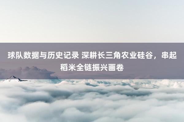 球队数据与历史记录 深耕长三角农业硅谷，串起稻米全链振兴画卷