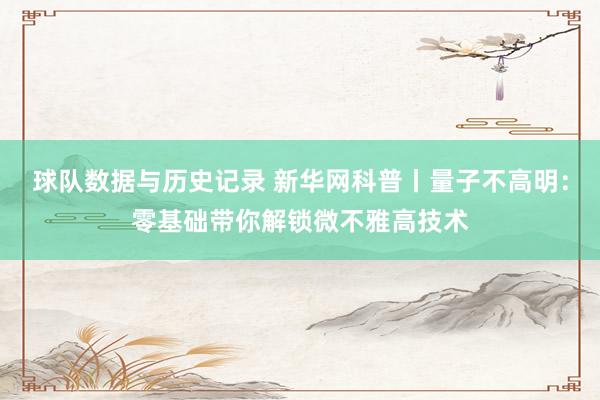 球队数据与历史记录 新华网科普丨量子不高明：零基础带你解锁微不雅高技术