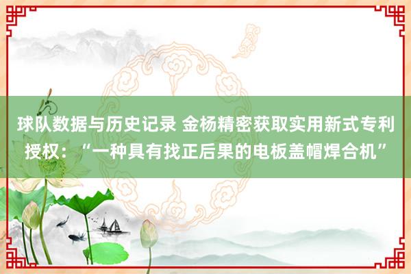 球队数据与历史记录 金杨精密获取实用新式专利授权：“一种具有找正后果的电板盖帽焊合机”