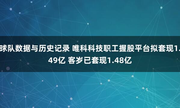 球队数据与历史记录 唯科科技职工握股平台拟套现1.49亿 客岁已套现1.48亿