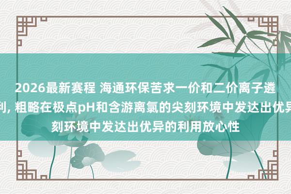 2026最新赛程 海通环保苦求一价和二价离子遴荐性纳滤膜专利, 粗略在极点pH和含游离氯的尖刻环境中发达出优异的利用放心性